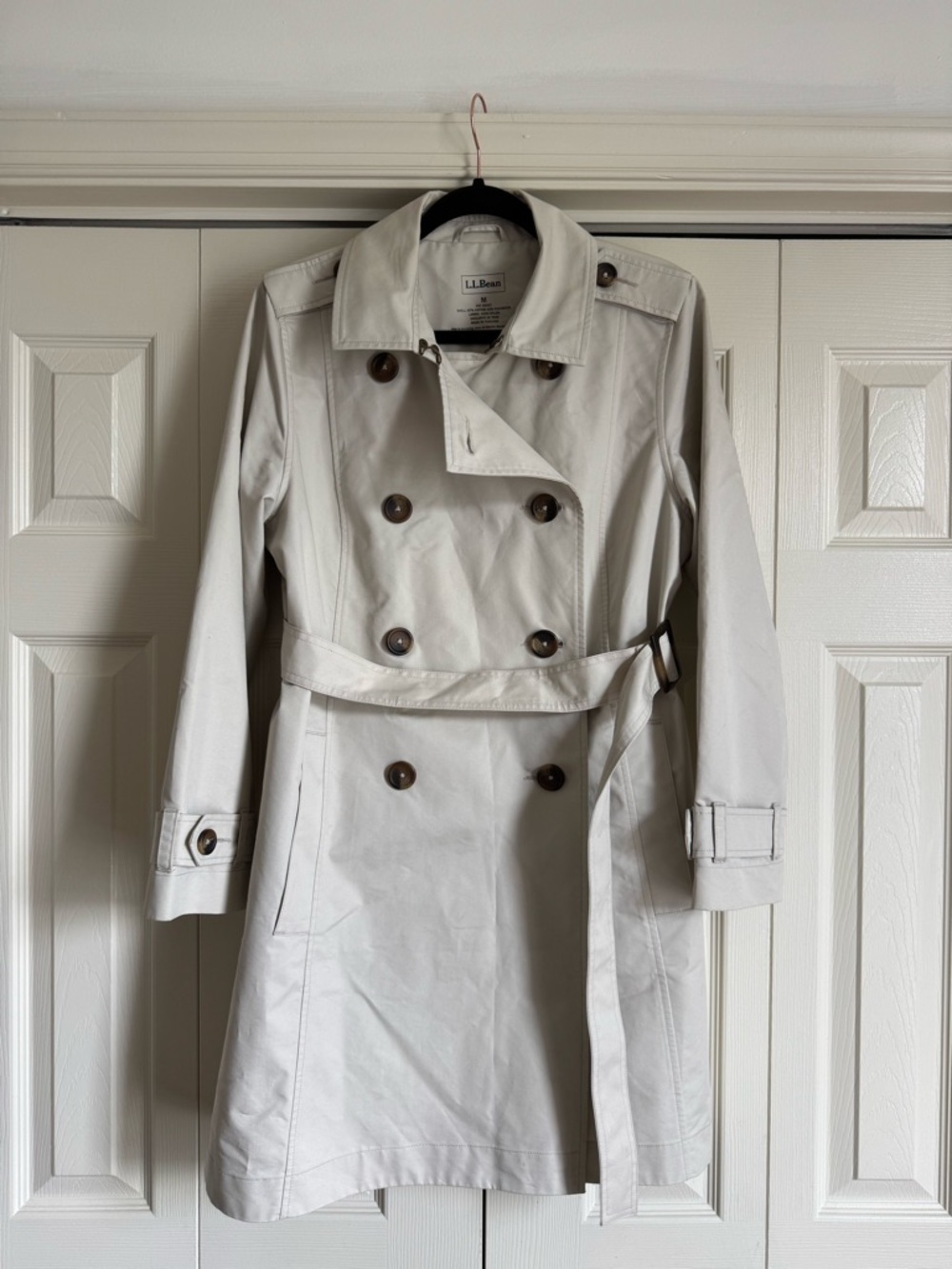 L.L.Bean Women's Lightweight Classic Quilted Trench Coat Size Medium